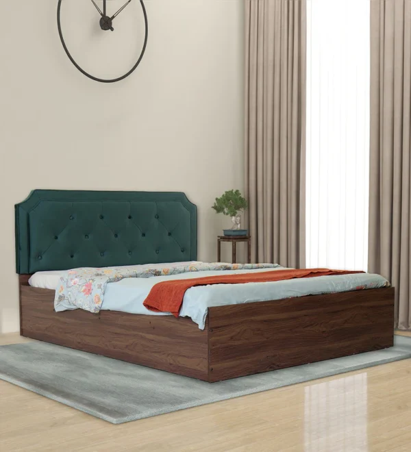 Sakiko Queen Size Upholstered Bed With Box Storage