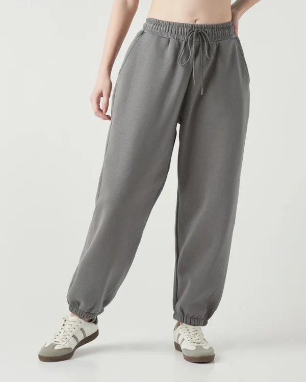 Women's Grey Super Loose Fit Joggers